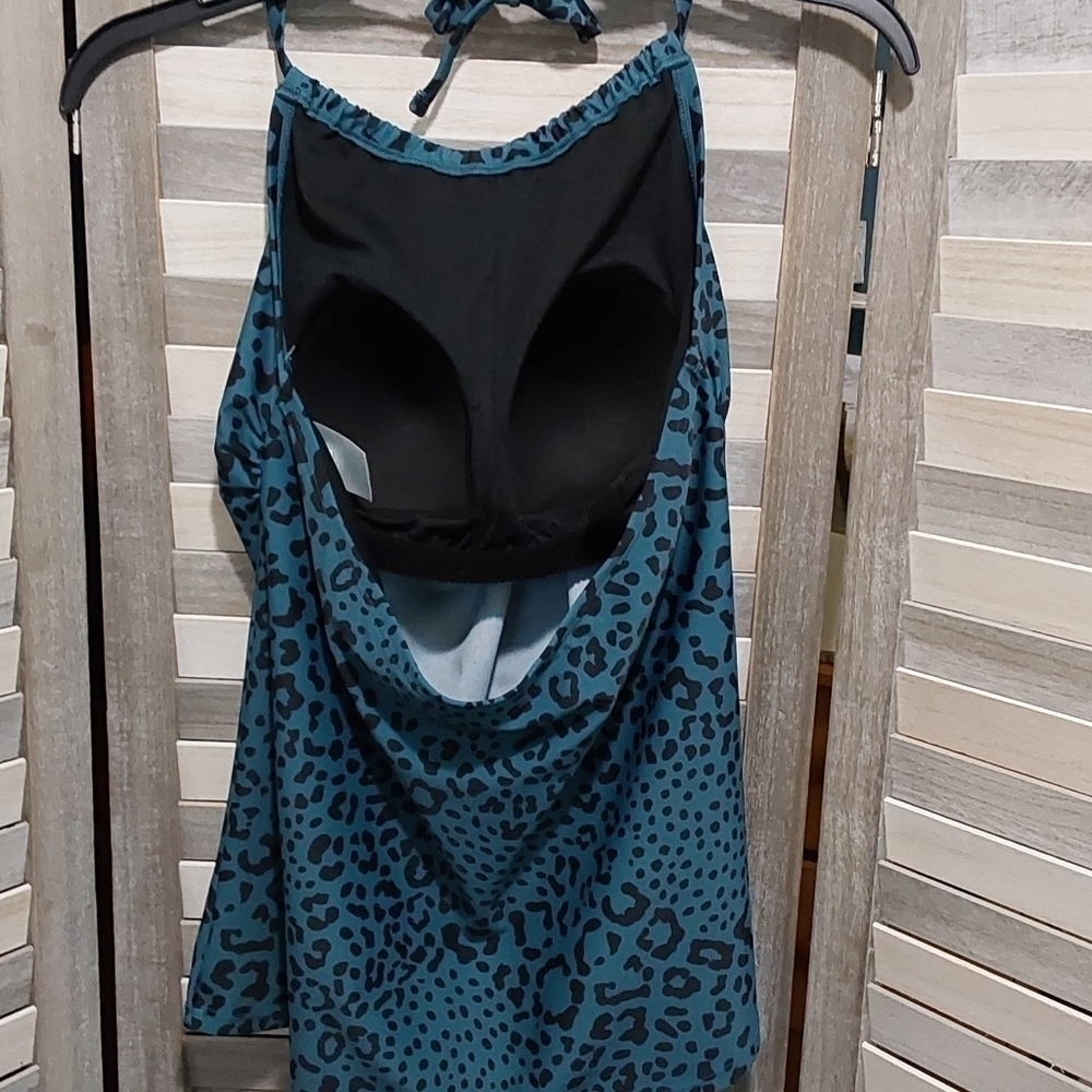 Women's High Neck Open Back Tankini Top | Kona Sol | Medium - Picture 5 of 9